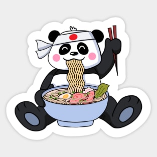 Japanese Ramen Panda Kawaii Cute Noodles Anime Sticker